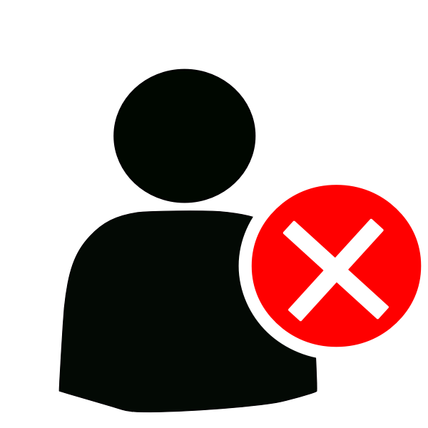 Delete User Vector Icon Free SVG