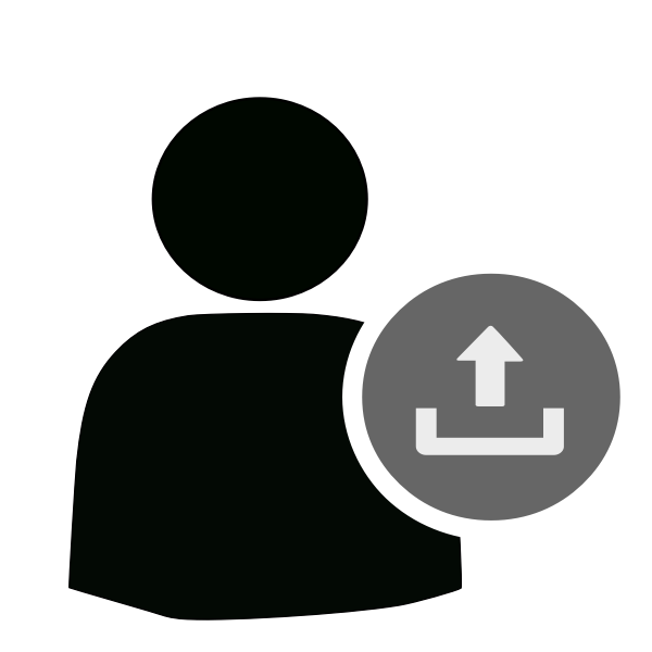 User icon upload symbol