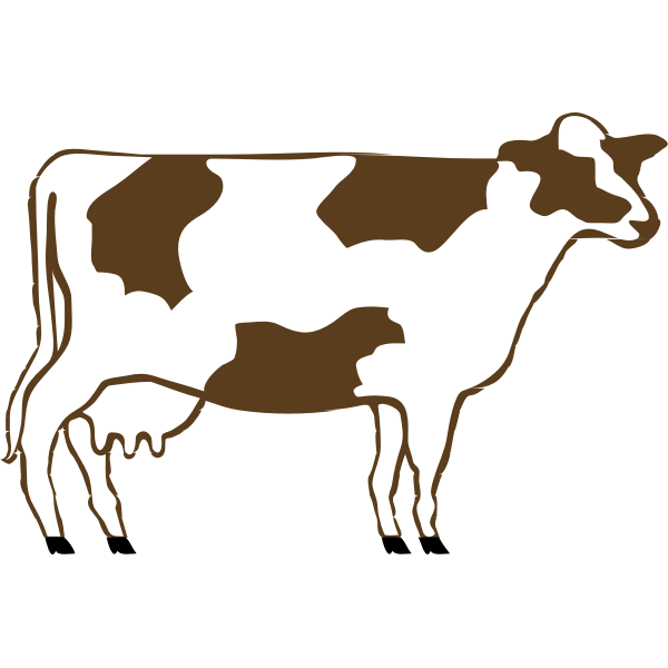 Brown cow from profile vector image