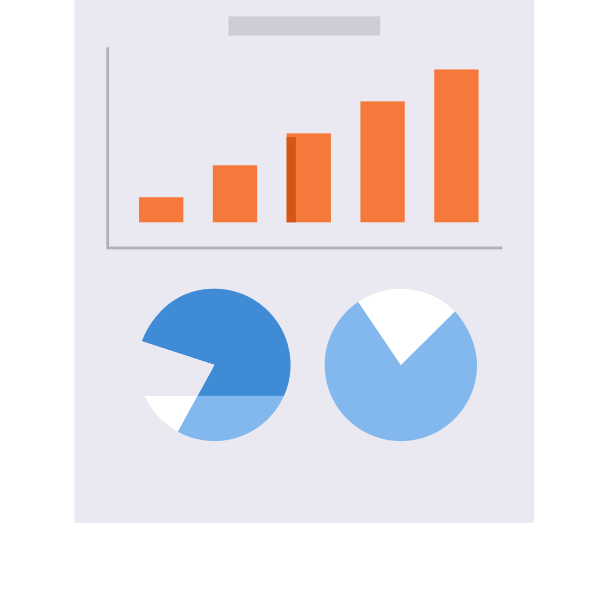 Business Dashboard with Bar and Pie Charts