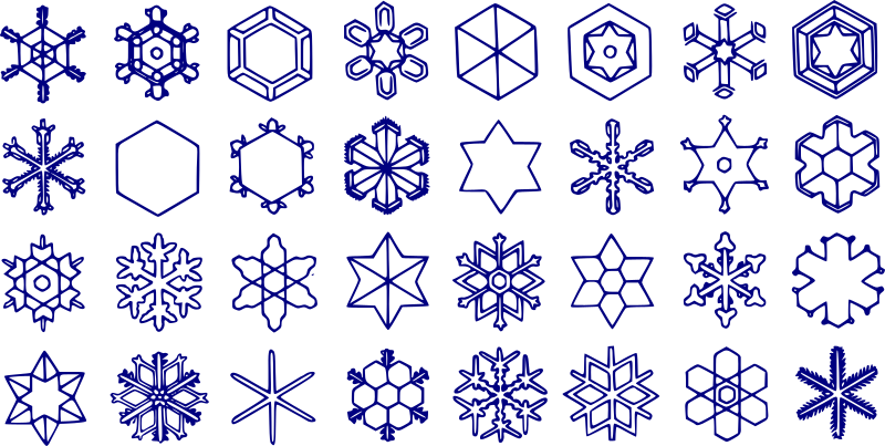 various-types-of-snowflakes-free-svg