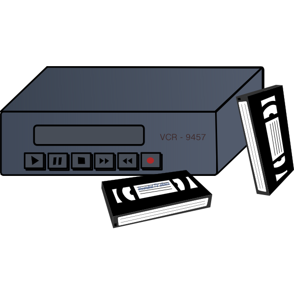 VCR and tapes | Free SVG