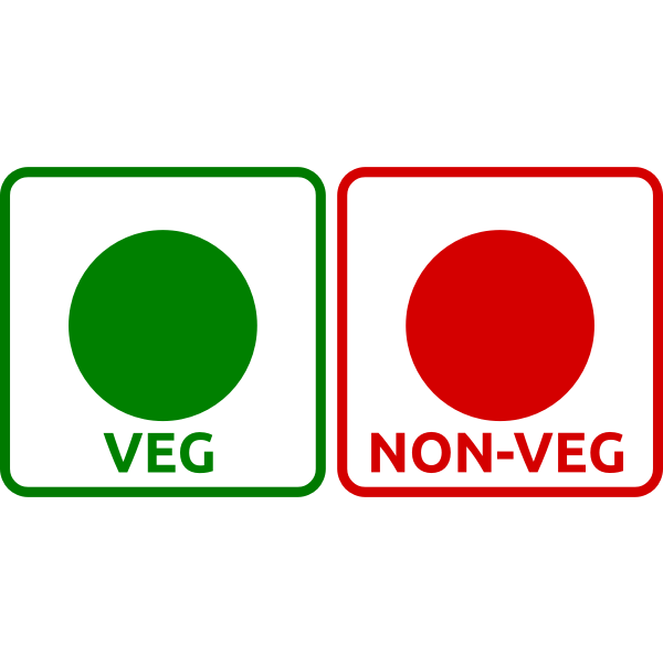 100 vegetarian stamp vegan logo icon Royalty Free Vector