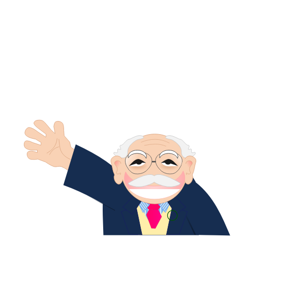 Vector clip art of cartoon old man character | Free SVG