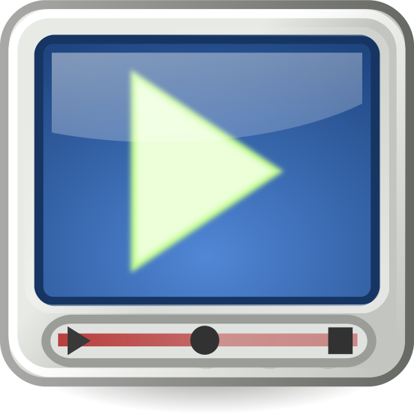 PC video player icon vector illustration