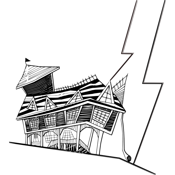 Crooked house vector image
