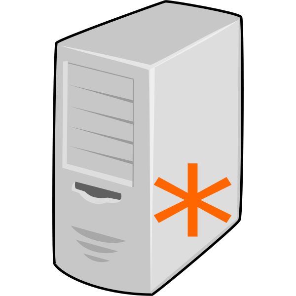 VoIP server vector image
