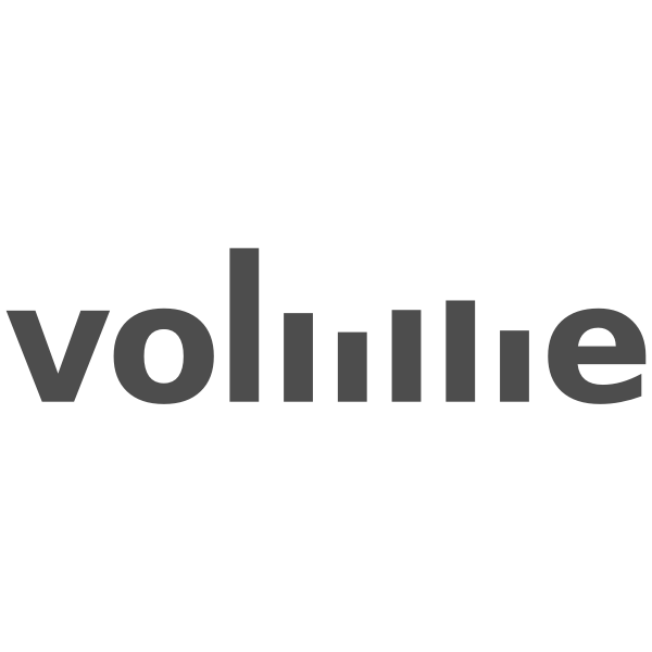 Volume text logo