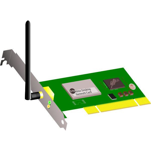 WIFI PCI card vector image