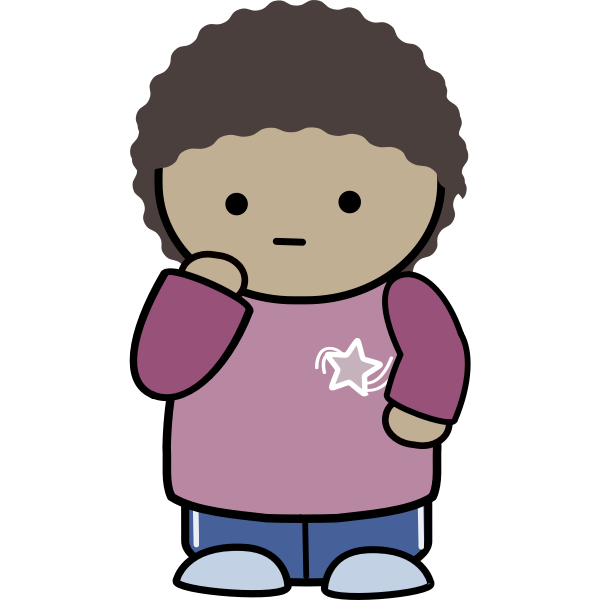 Comic kid character vector image