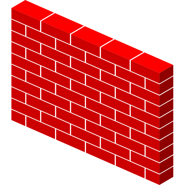 Vector image of pallet of bricks