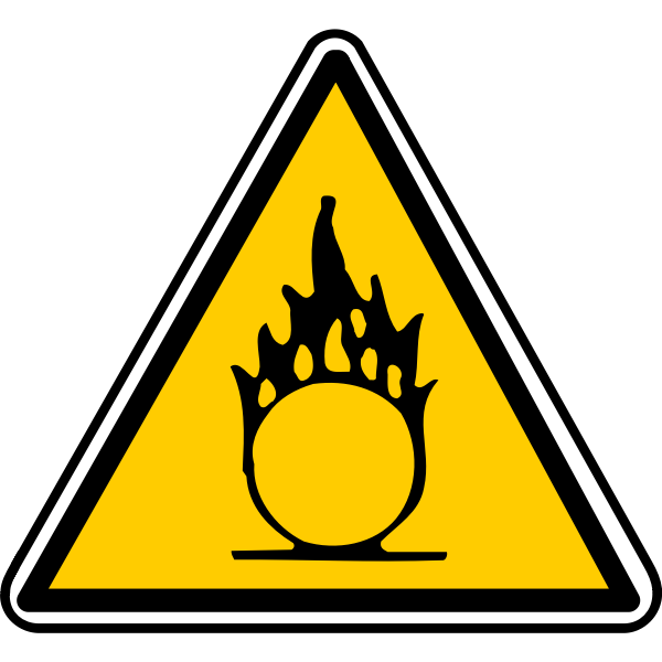 Combustible hazard warning sign vector image