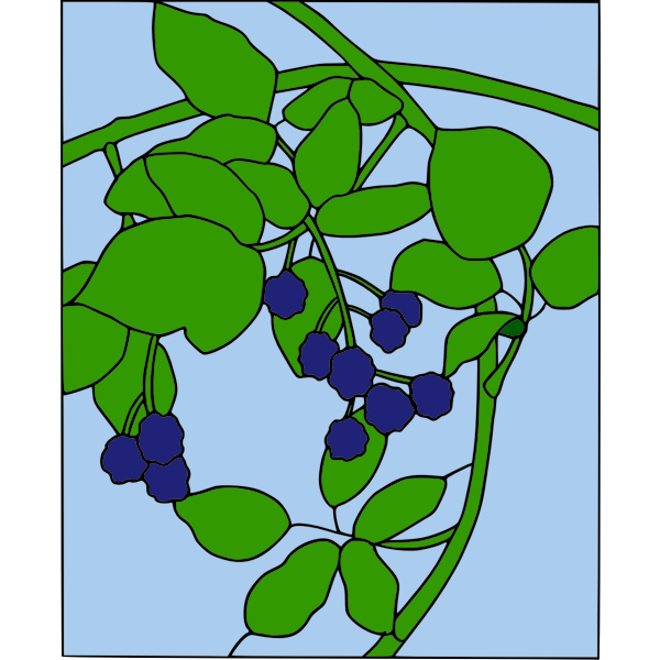 Blackberry branch motif