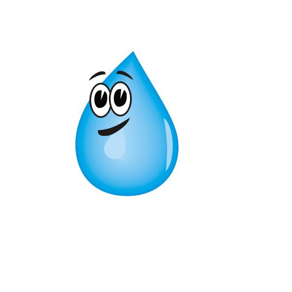 Download Smiling Water Droplet Vector Clip Art Free Svg