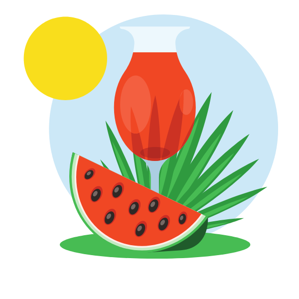Watermelon juice symbol