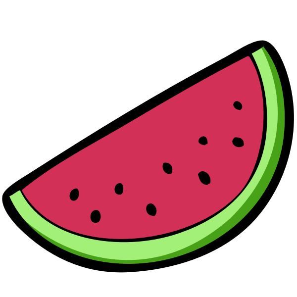 Watermelon Slice Wedge Vector Image Free Svg