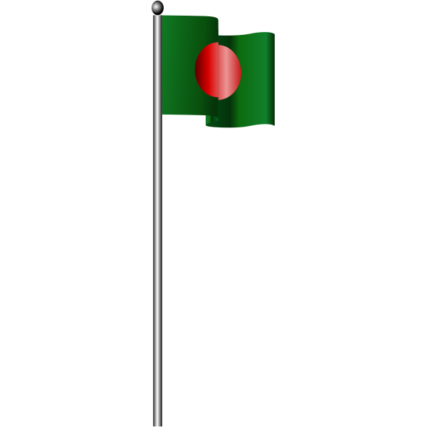 Waving Bangladesh flag