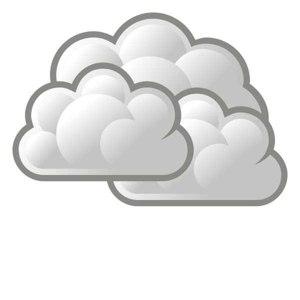Color weather forecast icon for cloudy sky vector graphics