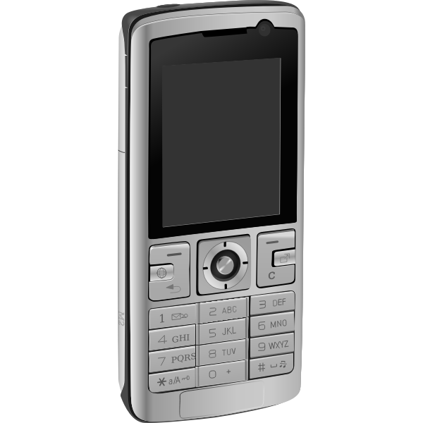 Vector image of mobile phone with keypad
