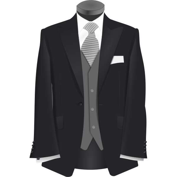 Wedding suit on a stand vector clip art