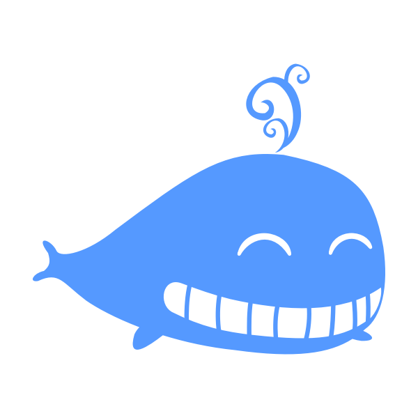 Blue whale cartoon image