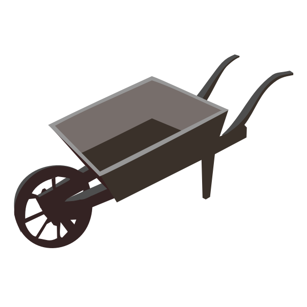 Wheel Barrow Planter Free Svg