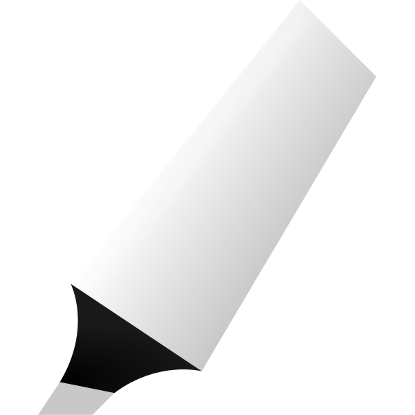 Vector clip art of white highlighter