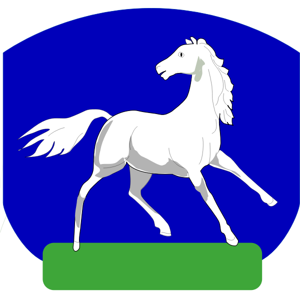 Vector image of horse coat of arms