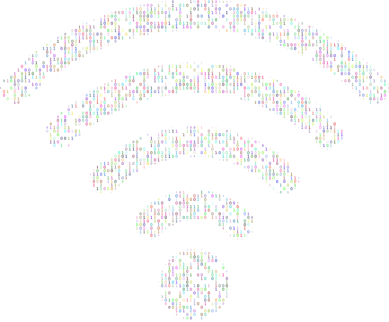 WiFi Signal Binary Colorful