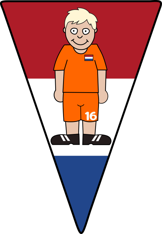 Pennant Soccer player Netherlands 2021