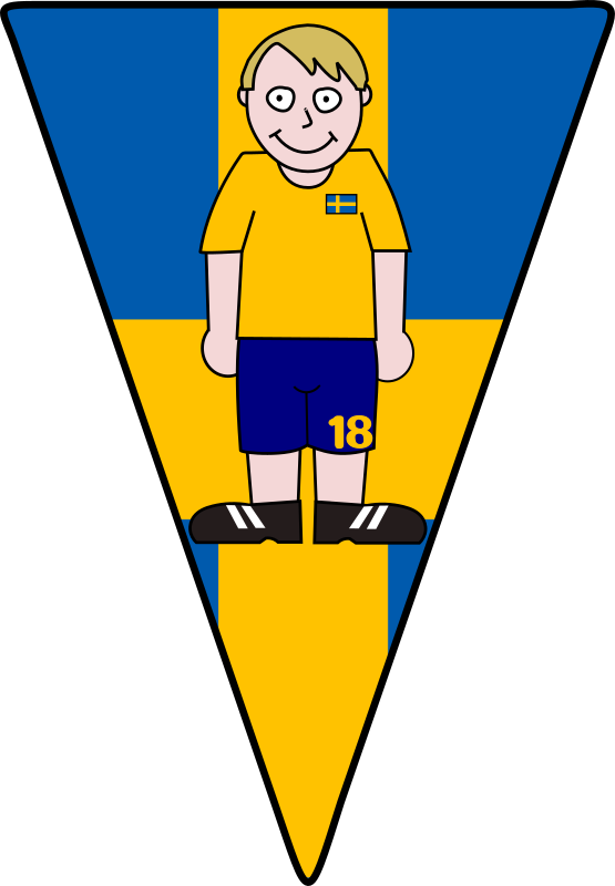 Pennant Soccer player Sweden 2021