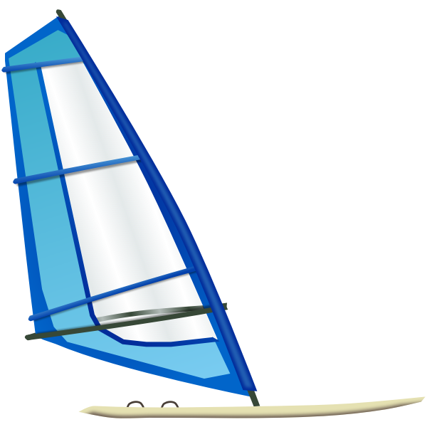 Windsurfing boat vector image