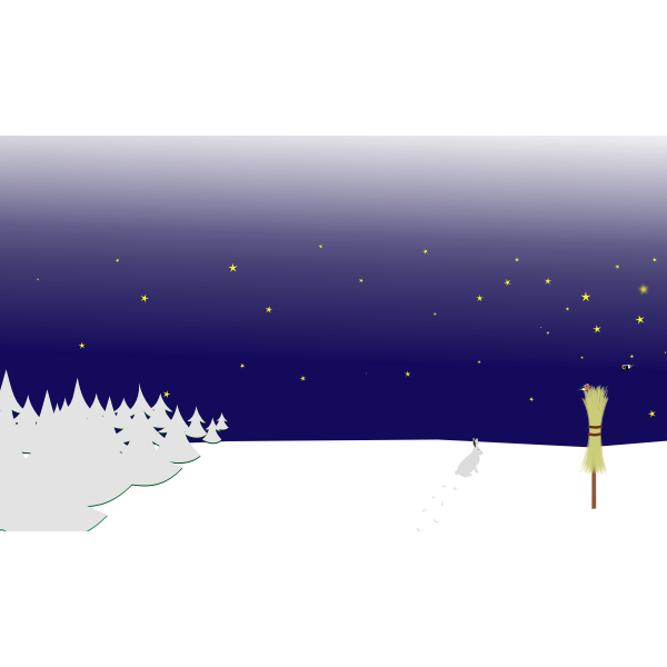 Download Winter night scene | Free SVG