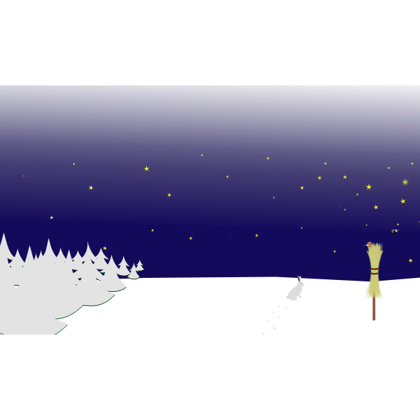 Winter night scene | Free SVG