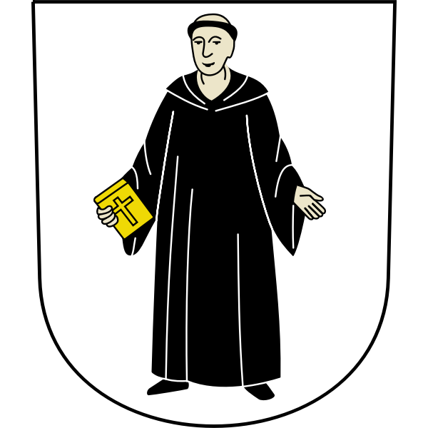 MÃ¶nchaltorf coat of arms with frame vector image