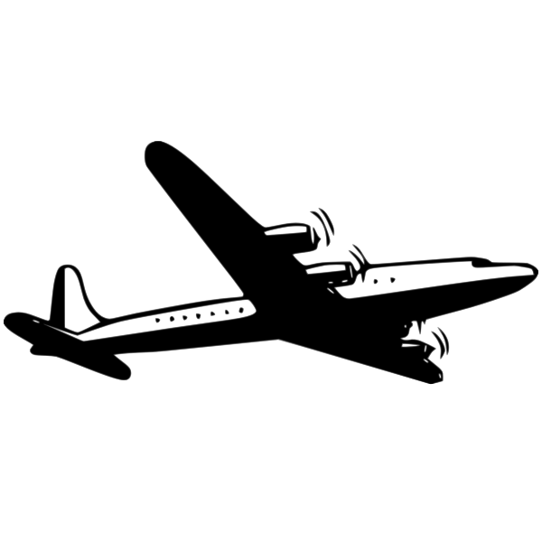 Propeller airliner vector image