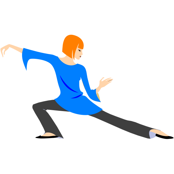 Stretching yoga pose