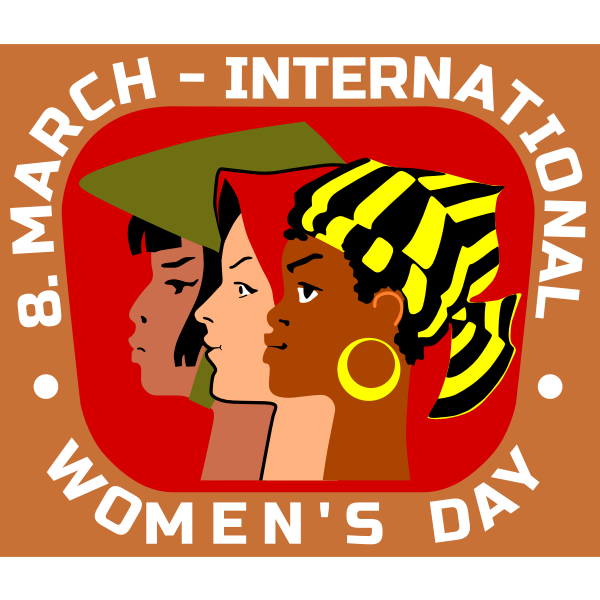 International Working Woman's Day poster vector clip art