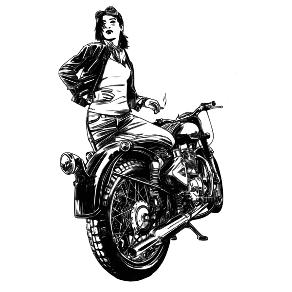 Download Woman With Motorbike Free Svg