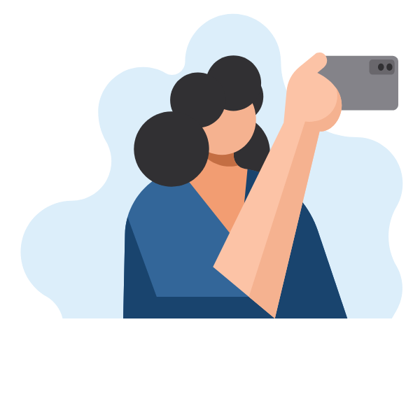 Woman is taking a selfie picture