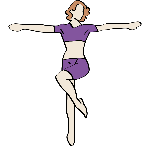 Woman dancing vector image
