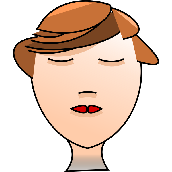Vector illustration of woman's head from art deco comic