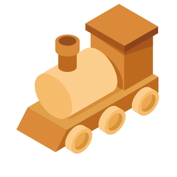 Wooden locomotive