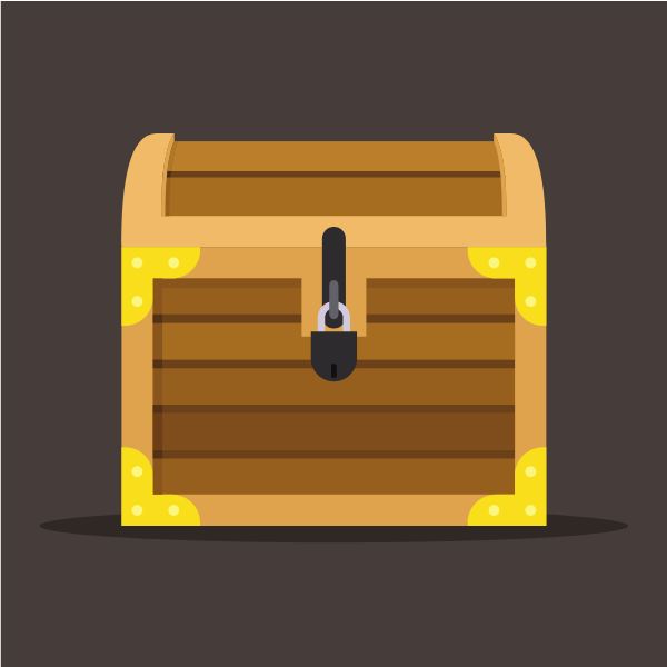 Wooden treasure chest-1770750792