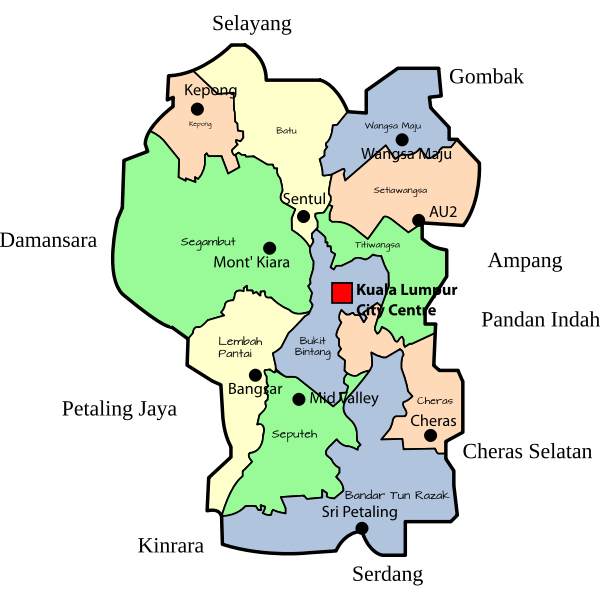 Kuala Lumpur Territory Map