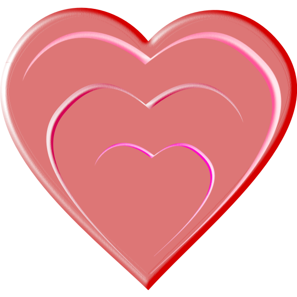 Vector drawing of glossy heart