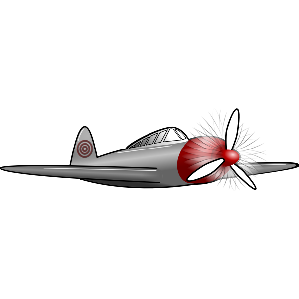 Old style plane vector drawing