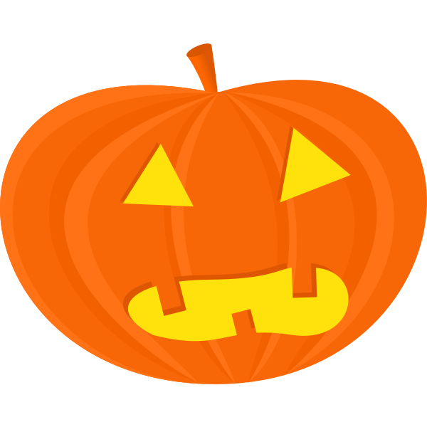 Vector image of angry pumpkin