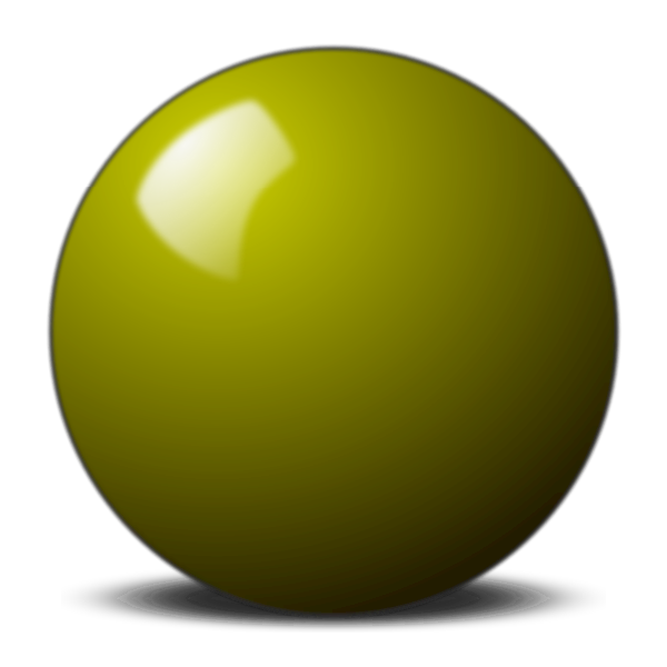 yellow snooker ball