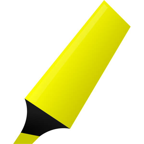 Vector image of yellow highlighter